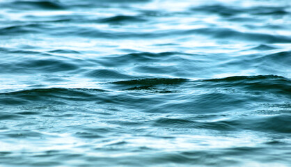 Soft ripples on the surface of beautiful blue waters
