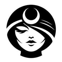 Fototapeta premium woman face silhouette