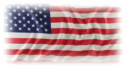 Obraz premium Star-Spangled Banner A patriotic image of American Flag With Waves for Independence Day