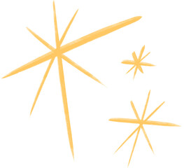 Cute hand drawn star sticker clipart