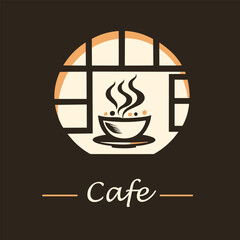 Minimalist Coffee Logo Vector Set with Chef Hat and Steaming Cups