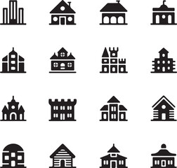 Real state icons set illustration vector .