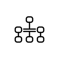 Corporate Fundamentals Icon with Network Structure Representation  