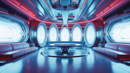 A1 Zukünftige Raum mit einem Moderne-Tisch