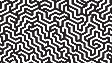 Complex Geometric Maze Pattern Background. Abstract Labyrinthine Design for Problem Solving, Challenge, or Digital Security Concepts.

