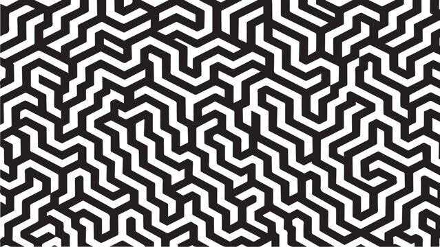 Complex Geometric Maze Pattern Background. Abstract Labyrinthine Design for Problem Solving, Challenge, or Digital Security Concepts.

