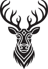 Fototapeta premium Majestic Deer Head Vector Bundle