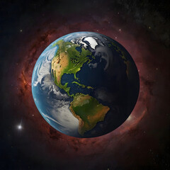 Obraz premium Planet Earth in deep space