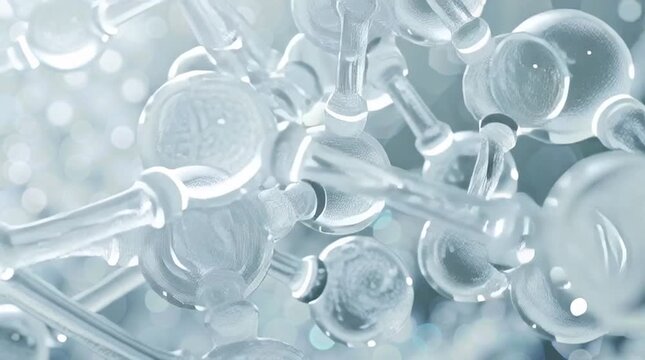 Molecular Marvel: Captivating 3D Rendering of interconnected spherical structures, showcasing the intricacies of molecular arrangements. A visually stunning representation.