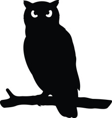 black owl sillhoute