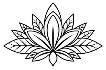 Simple House Landscape Coloring Page | Starry Night Hills Outline