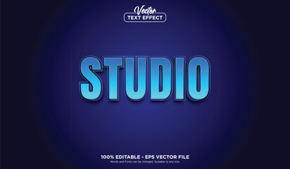STUDIO text effect, minimalistic style EPS Vector editable text effect.