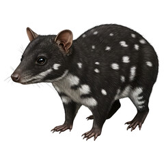 Fototapeta premium Adorable Quoll Illustration Wildlife Art with Detailed Fur and Markings