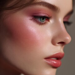 CloseUp of Elegant Makeup on a Woman's Face