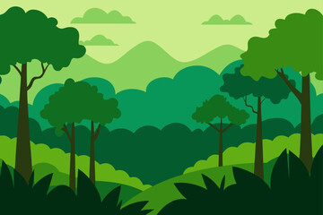 Obraz premium dense bushland with forest edge