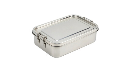 Stainless Steel Food Container Isolated on Transparent Background