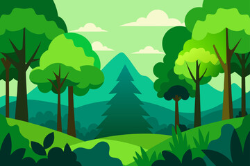 Obraz premium nature scenery of green forest