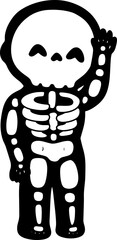 hand drawn skeleton