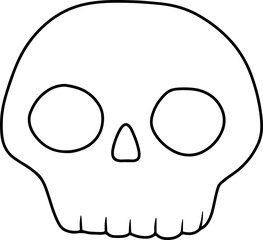 Obraz premium hand drawn skull