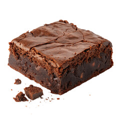 chocolate cake isolated on white background