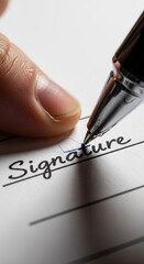 A Close-Up of a Signature on a Contract
Close-Up of a Hand Signing a Legal Document or Agreement