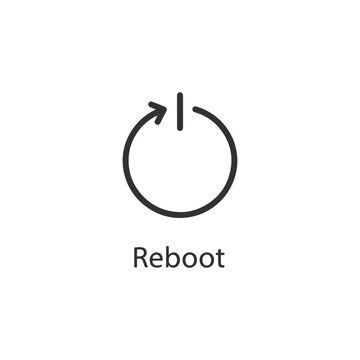 Vector art of reboot icon symbolizing a system restart or refresh