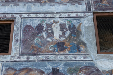 Sumela Monastery is a Greek Orthodox monastery and church complex. The structure and detailed frescoes were built in 386 AD.