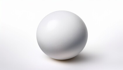 white ball isolated on white background 3d rendering