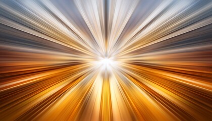 abstract radial zoom blur background in warm golden and cool silver tones dynamic split composition with rays converging at the center creating a sense of motion energy and symmetry