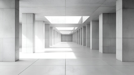 Dark concrete empty room. Modern architecture design. Urban textured background. 3d render illustration, Abstract architecture interior background Empty concrete room.