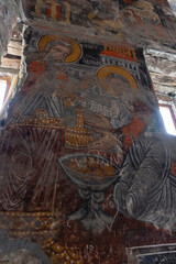 Sumela Monastery is a Greek Orthodox monastery and church complex. The structure and detailed frescoes were built in 386 AD.