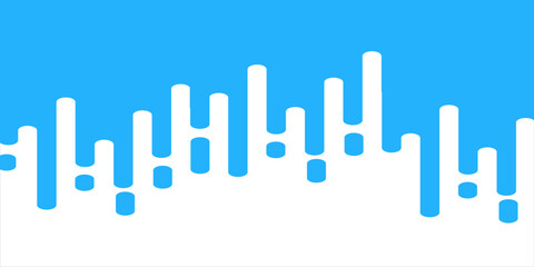 Obraz premium Blue abstract lines on white background. Trendy abstract lines transition background for backdrop, cover, wallpaper and banner. Rounded lines halftone for brochure, layout and flyer. Creative vector