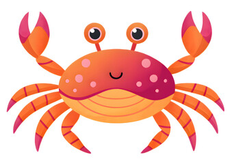 Cartoon Crab on transparent background