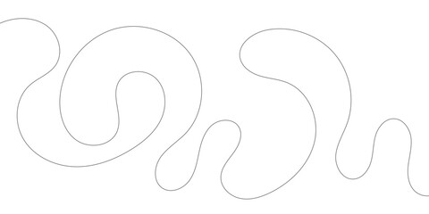 Fluid, organic line art against a clean white backdrop showcases continuous, undulating black lines forming abstract curves and dynamic shapes for modern design applications