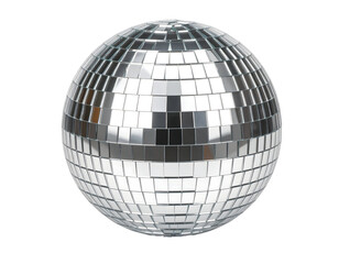 A sparkling sphere covered in reflective mirror tiles creates a dazzling effect for any festive occasion.
