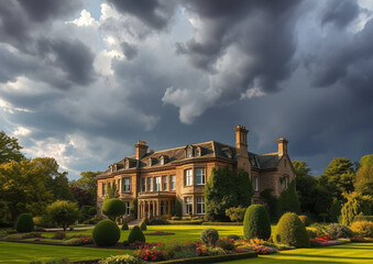 Mansion with Outdoor Fireplace