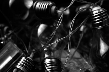 Close up of a decotative light bulbs	