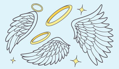 Naklejka premium illustration of an angel wings 