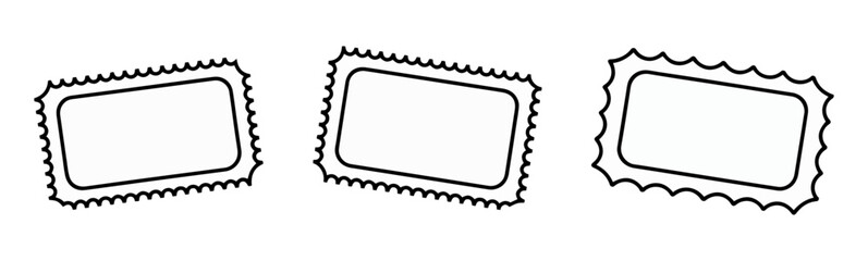 wavy rectangle frames for photo and text

