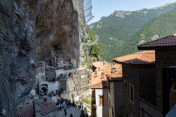 Sumela Monastery is a Greek Orthodox monastery and church complex. The structure and detailed frescoes were built in 386 AD.