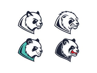 Panda Head Vector Set – Esport, Cute, and Creative Designs