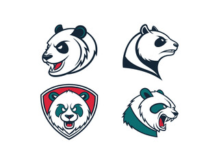 Panda Head Vector Set – Esport, Cute, and Creative Designs