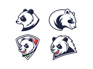 Panda Head Vector Set – Esport, Cute, and Creative Designs