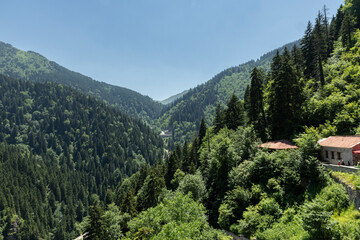 Sumela Monastery is a Greek Orthodox monastery and church complex. The structure and detailed frescoes were built in 386 AD.