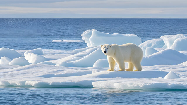 Polar Bear on Ice Floe