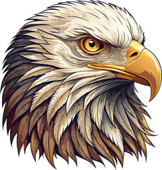 eagle head isolated on white