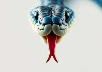 blue and white snake