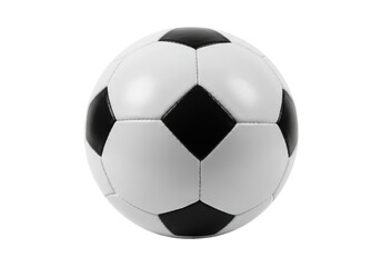 A classic black and white soccer ball isolated on a clean background, ideal for sports themes