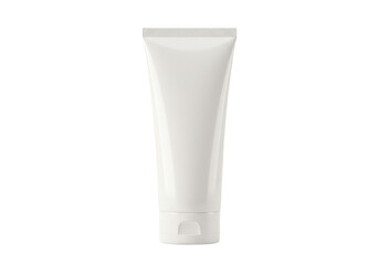 White cosmetic tube on a plain background, ideal for beauty product display