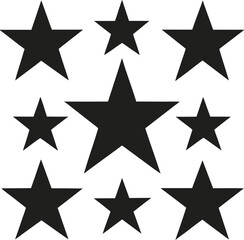 Obraz premium Solid Black Star Icons Repeatable Vector Pattern